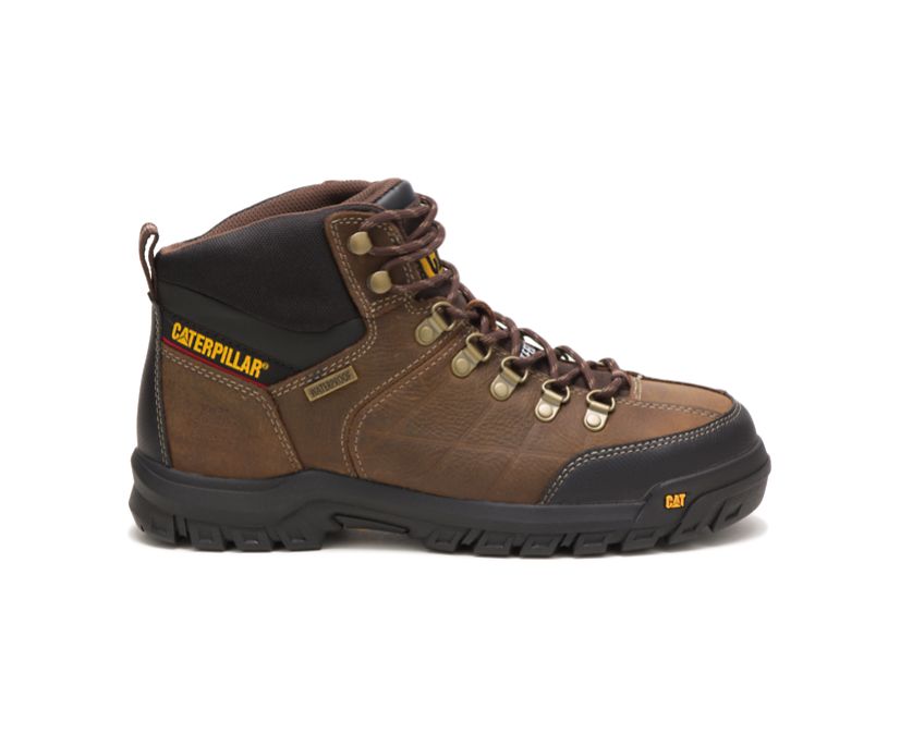 Caterpillar Threshold Waterproof Steel Toe - Mørke Brune Vernestøvler Herre - Norge ( SMYWE-9184 )